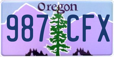 OR license plate 987CFX