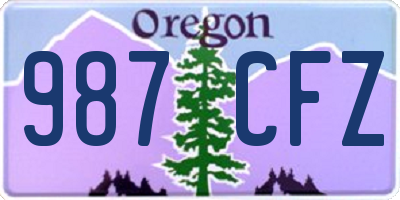 OR license plate 987CFZ