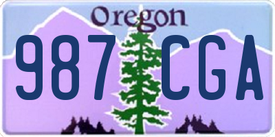 OR license plate 987CGA