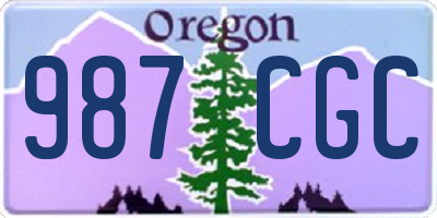 OR license plate 987CGC