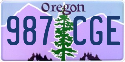 OR license plate 987CGE