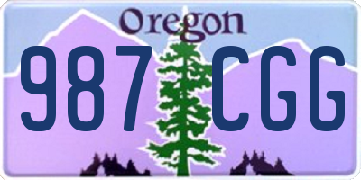 OR license plate 987CGG