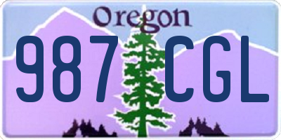 OR license plate 987CGL