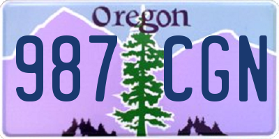 OR license plate 987CGN