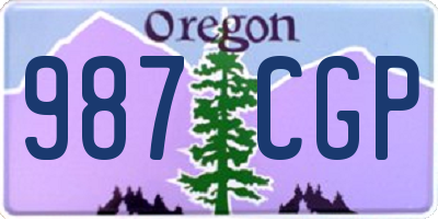 OR license plate 987CGP