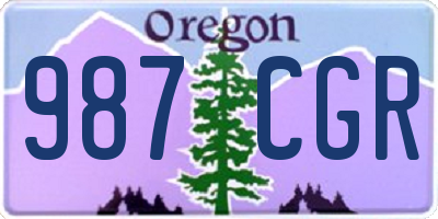 OR license plate 987CGR