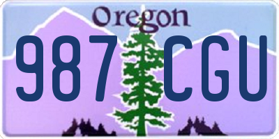 OR license plate 987CGU