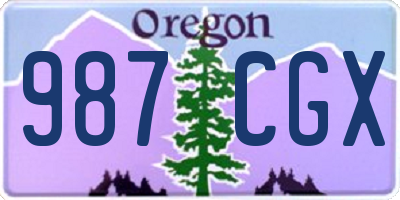 OR license plate 987CGX