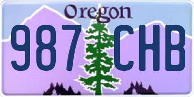 OR license plate 987CHB