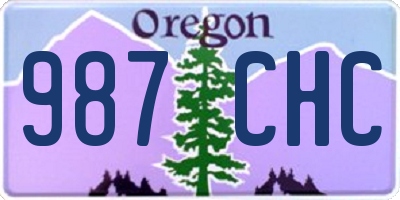 OR license plate 987CHC
