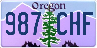 OR license plate 987CHF