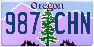 OR license plate 987CHN