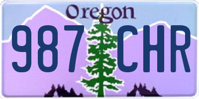 OR license plate 987CHR