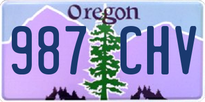 OR license plate 987CHV