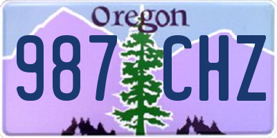 OR license plate 987CHZ