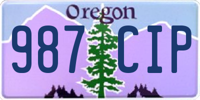 OR license plate 987CIP