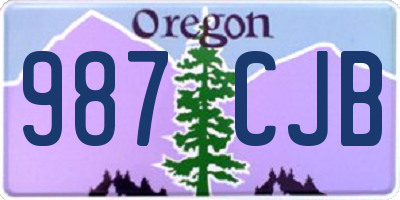 OR license plate 987CJB