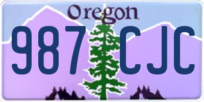 OR license plate 987CJC
