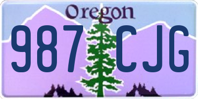 OR license plate 987CJG