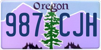 OR license plate 987CJH