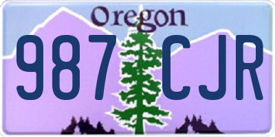 OR license plate 987CJR