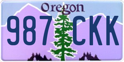 OR license plate 987CKK