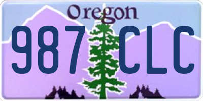 OR license plate 987CLC