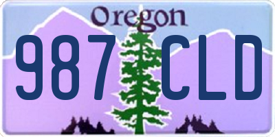 OR license plate 987CLD