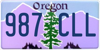 OR license plate 987CLL