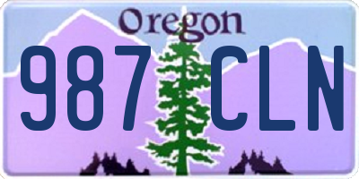 OR license plate 987CLN