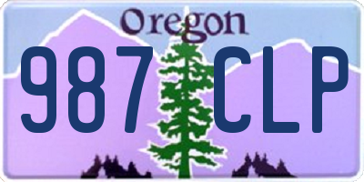 OR license plate 987CLP
