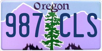 OR license plate 987CLS