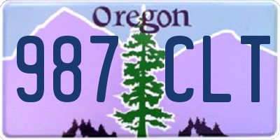 OR license plate 987CLT