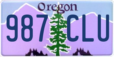 OR license plate 987CLU