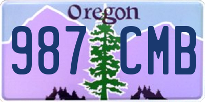 OR license plate 987CMB