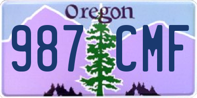 OR license plate 987CMF