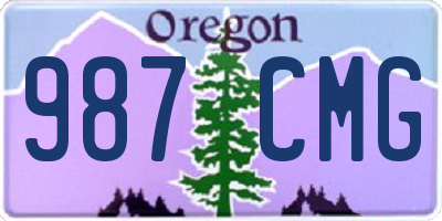 OR license plate 987CMG