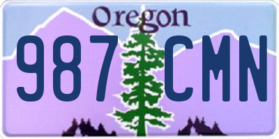 OR license plate 987CMN