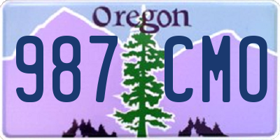 OR license plate 987CMO