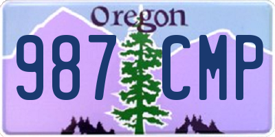OR license plate 987CMP
