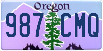 OR license plate 987CMQ