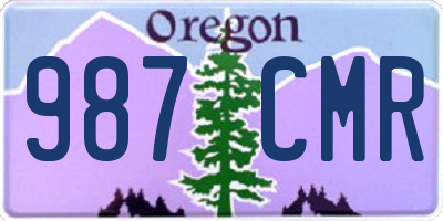 OR license plate 987CMR