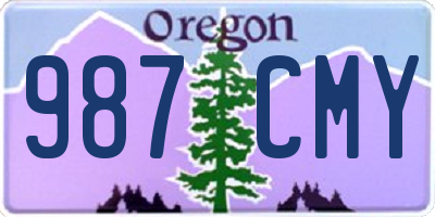 OR license plate 987CMY