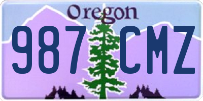 OR license plate 987CMZ