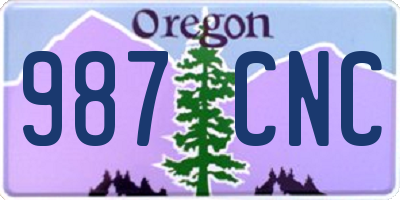 OR license plate 987CNC