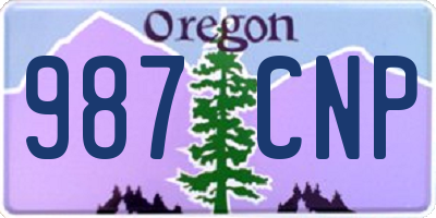 OR license plate 987CNP