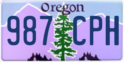 OR license plate 987CPH