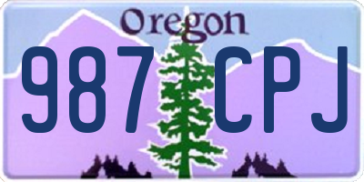OR license plate 987CPJ