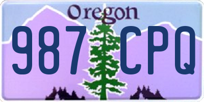 OR license plate 987CPQ