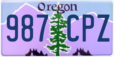 OR license plate 987CPZ